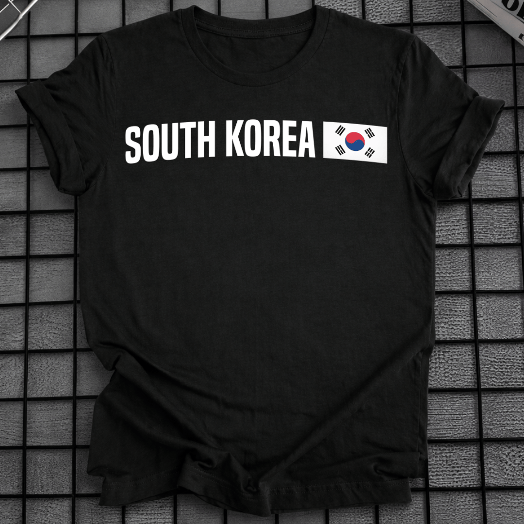 MINIMALISTISCHES KOREANISCHES FLAGGEN-T-SHIRT