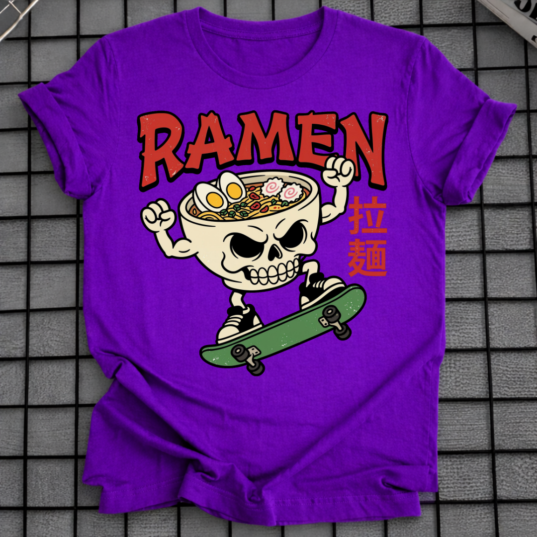 RAMEN SCHÄDEL SKATEBOARD T-SHIRT