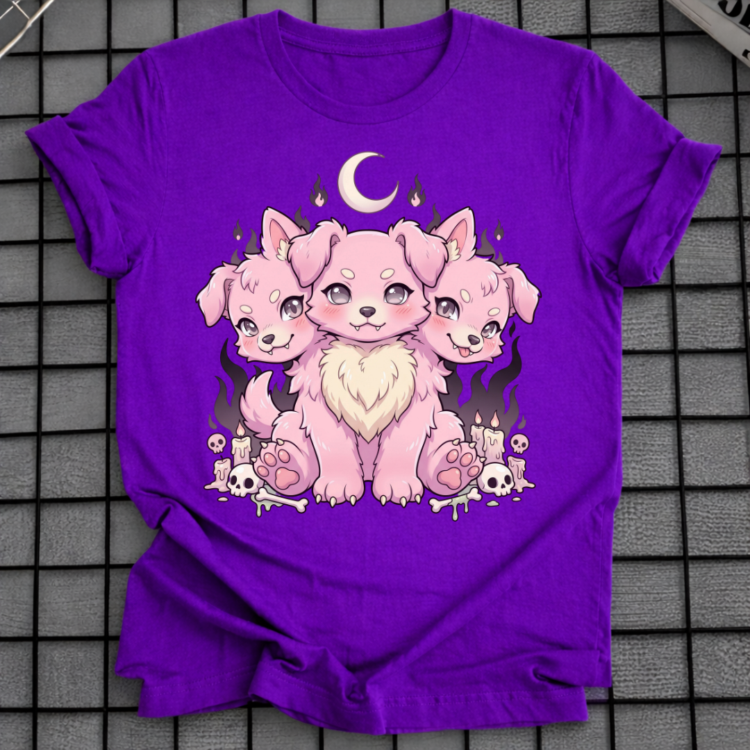 GRUSELIGES 3-KÖPFIGES HUND-T-SHIRT