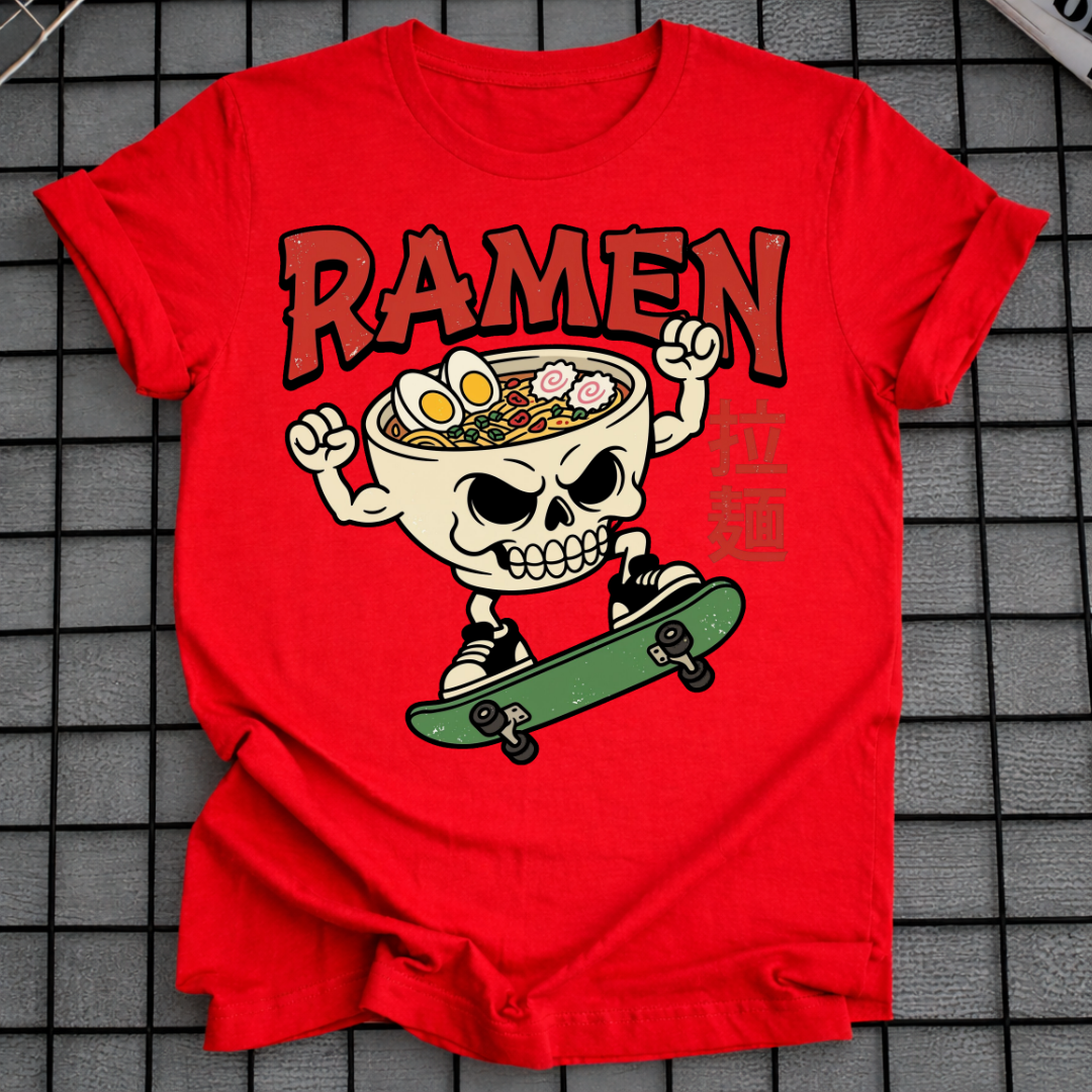 RAMEN SCHÄDEL SKATEBOARD T-SHIRT