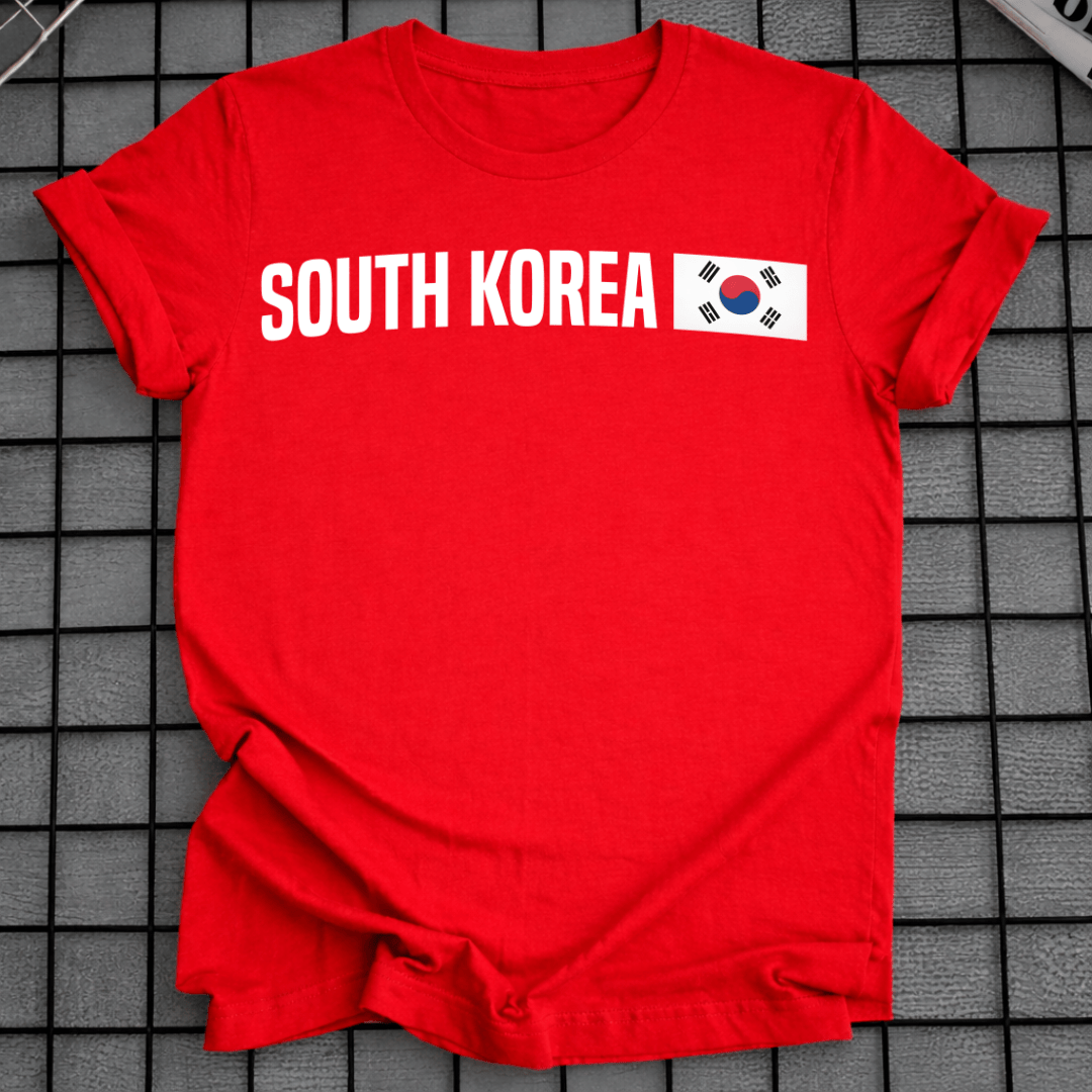 MINIMALISTISCHES KOREANISCHES FLAGGEN-T-SHIRT