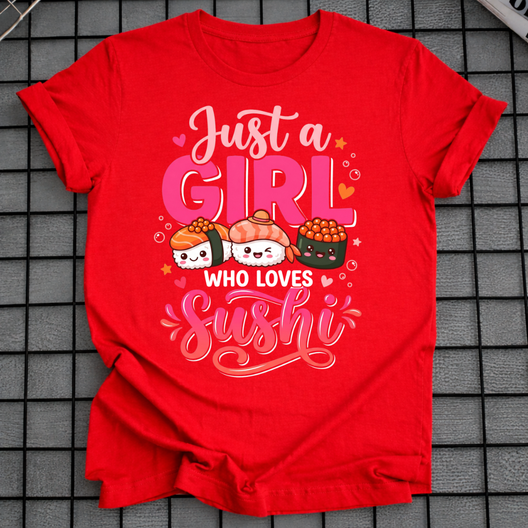 JUST A GIRL WHO LOVES SUSHI T-SHIRT