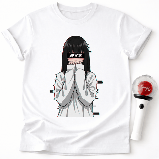 SHY ANIME GIRL T-SHIRT