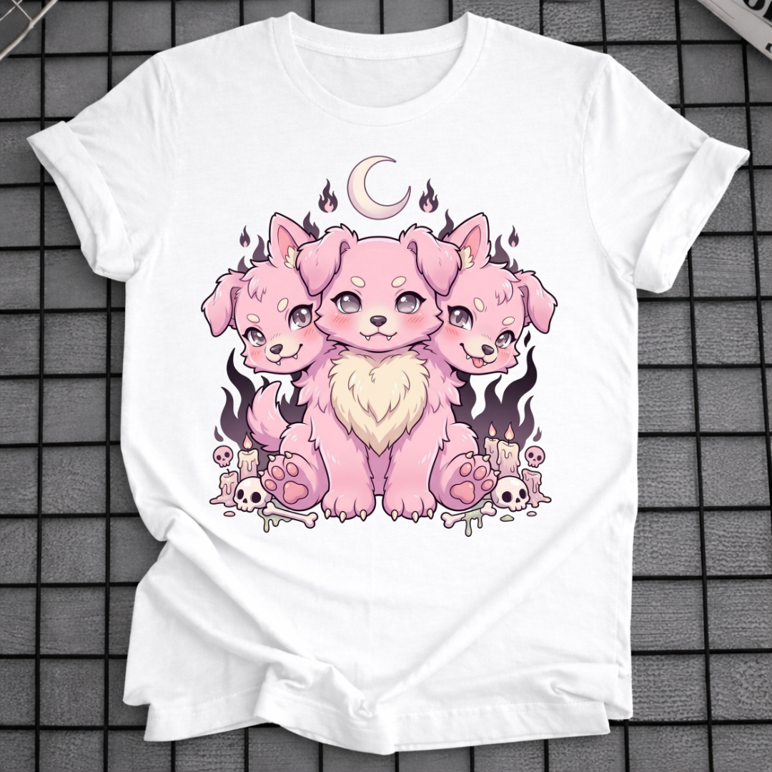 GRUSELIGES 3-KÖPFIGES HUND-T-SHIRT