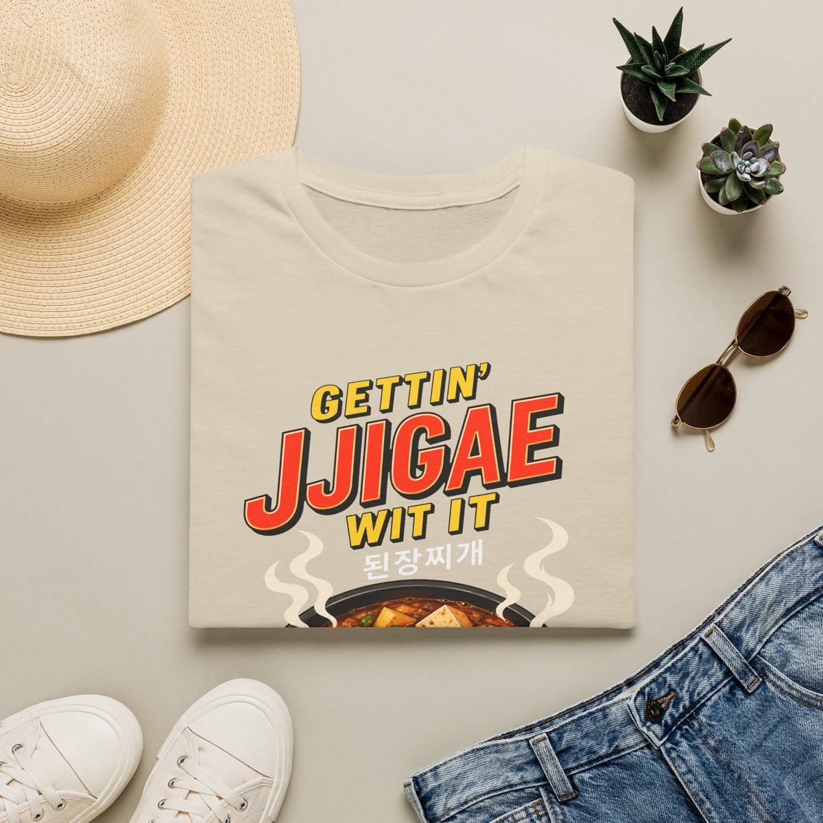 T-Shirt — "Gettin' Jjigae Wit It" Korean Stew Graphic Tee