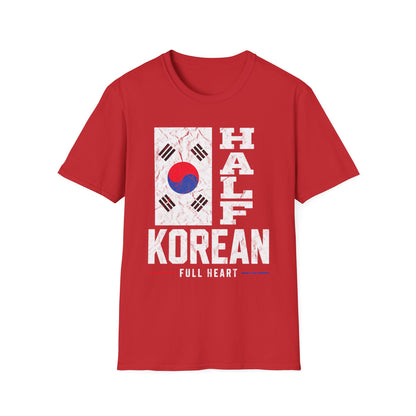 Half Korean T-Shirt — Korean Flag Heritage Pride Tee