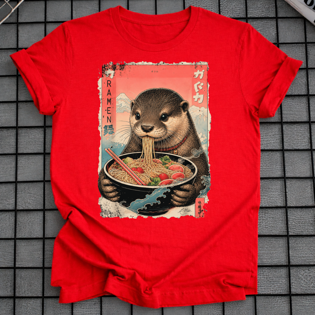JAPANISCHES OTTER-NUDEL-T-SHIRT