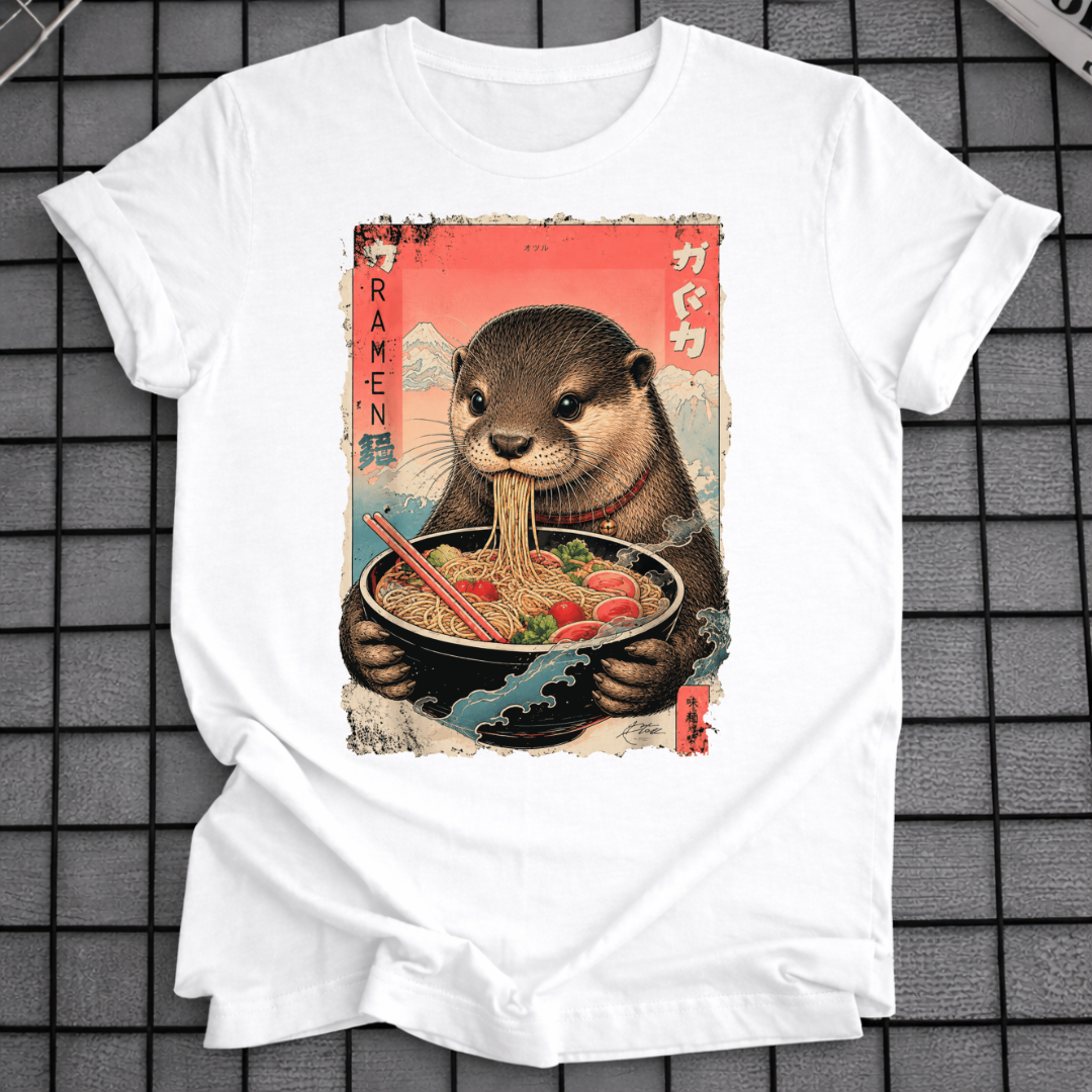 JAPANISCHES OTTER-NUDEL-T-SHIRT