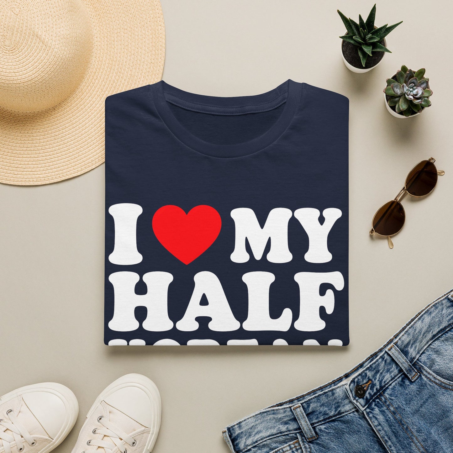 I LOVE MY HALF KOREAN WIFE T-SHIRT