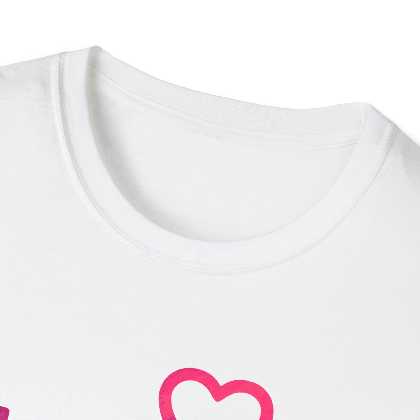 Unisex Softstyle T-Shirt with Heart Hand Design - Perfect for K-Pop Fans, Love Celebrations & Everyday Wear