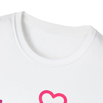 Unisex Softstyle T-Shirt with Heart Hand Design - Perfect for K-Pop Fans, Love Celebrations & Everyday Wear