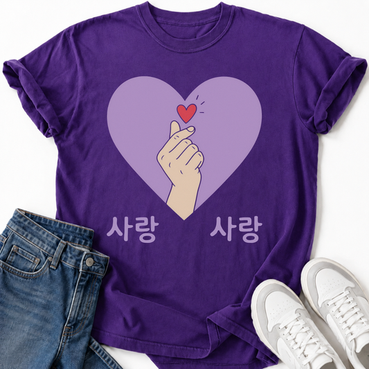 K-POP PURPLE HEART T-SHIRT