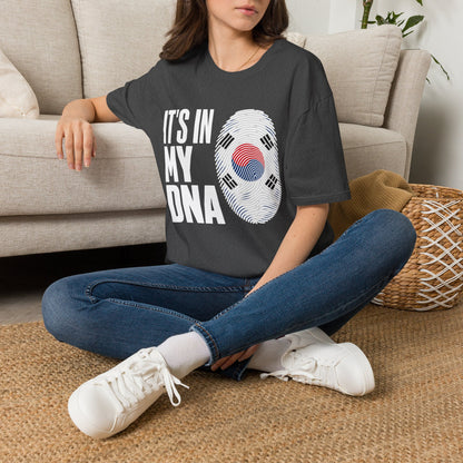 It's In My DNA T-Shirt — Korean Flag Fingerprint Tee