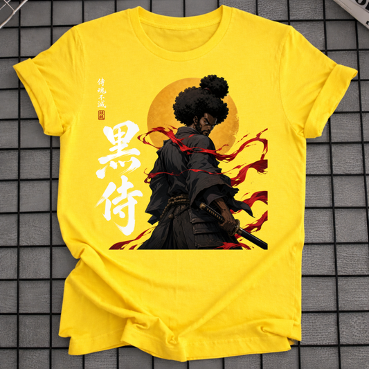 SCHWARZES SAMURAI-T-SHIRT