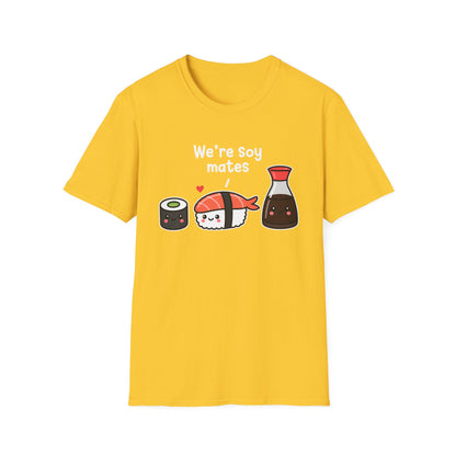 We're Soy Mates T-Shirt — Cute Kawaii Sushi & Soy Sauce Graphic