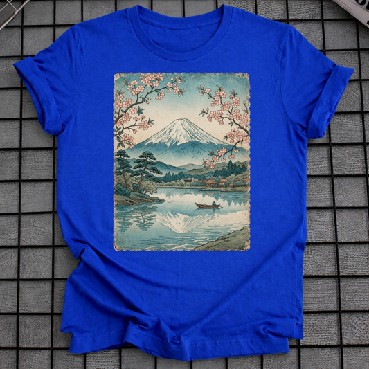 MOUNT FUJI CHERRY BLOSSOM T-SHIRT