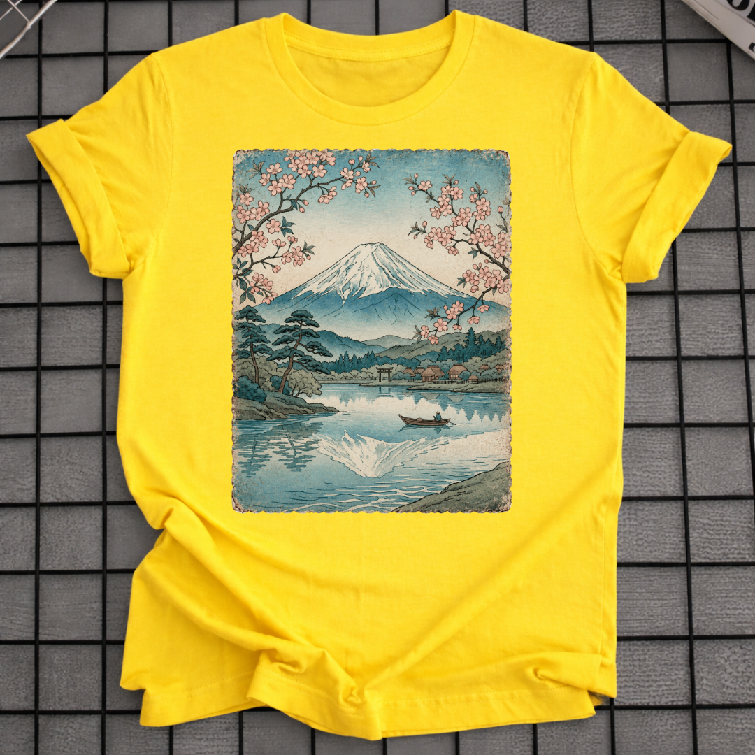 MOUNT FUJI CHERRY BLOSSOM T-SHIRT