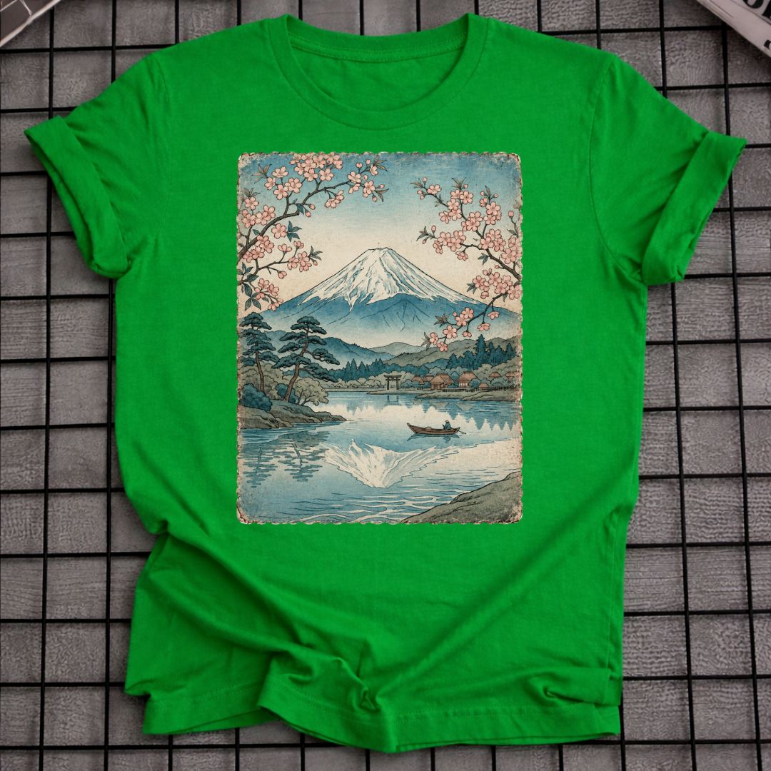 MOUNT FUJI CHERRY BLOSSOM T-SHIRT