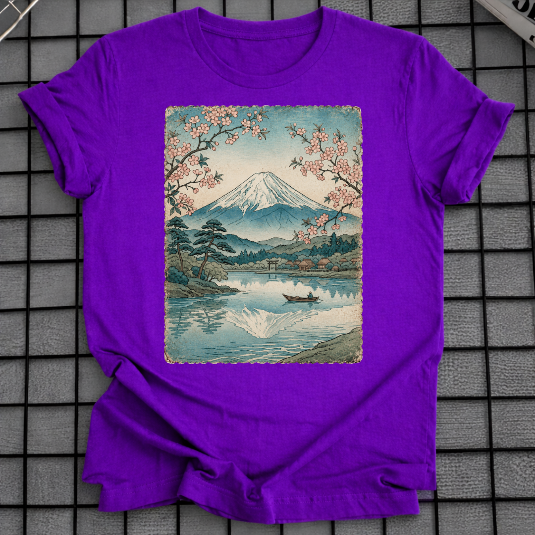 MOUNT FUJI CHERRY BLOSSOM T-SHIRT