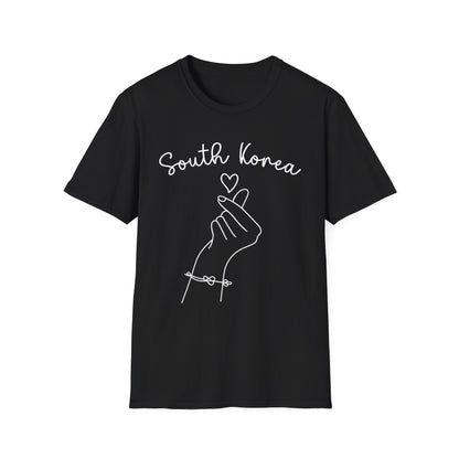 South Korea Love Hand Gesture Unisex Softstyle T-Shirt
