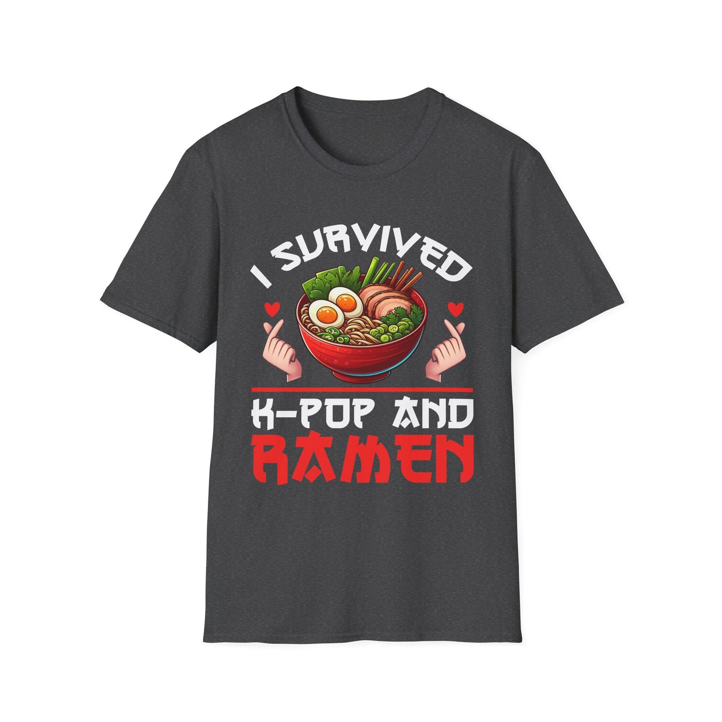 I Survived K-Pop and Ramen Unisex Softstyle T-Shirt