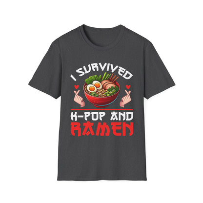 I Survived K-Pop and Ramen Unisex Softstyle T-Shirt
