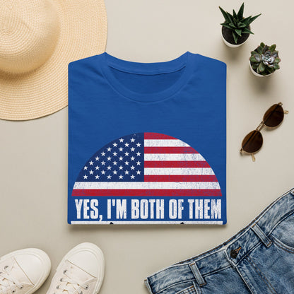 Yes, I'm Both of Them T-Shirt — USA & South Korea Flag Dual Heritage Tee