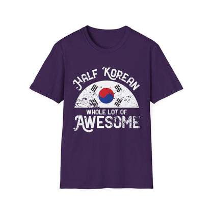Half Korean T-Shirt — "Whole Lot of Awesome" Korean Flag Tee