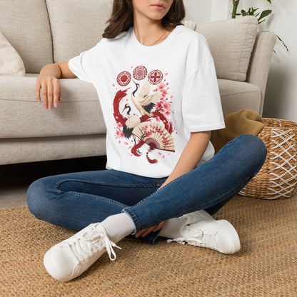 ARIRANG FLORAL CRANE T-SHIRT