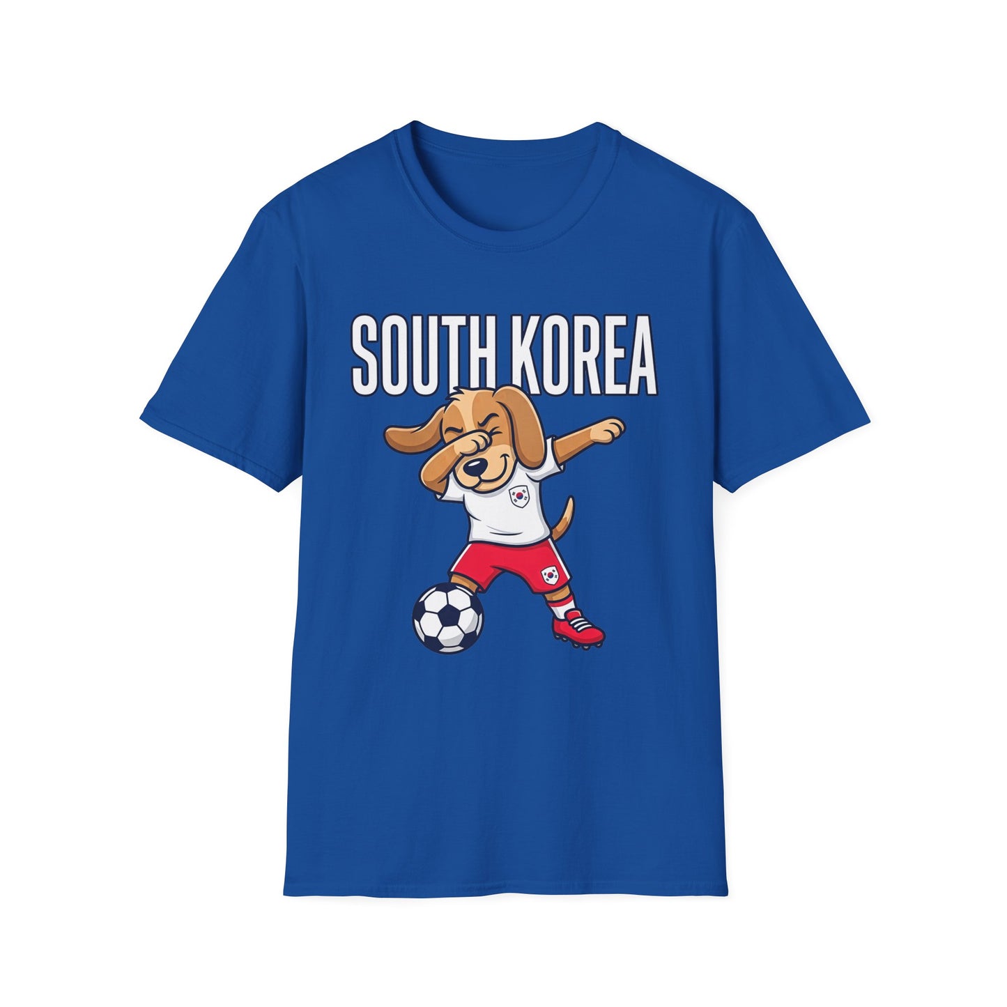 South Korea Dabbing Dog T-Shirt — Cute Soccer Fan Tee