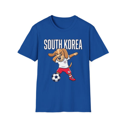 South Korea Dabbing Dog T-Shirt — Cute Soccer Fan Tee