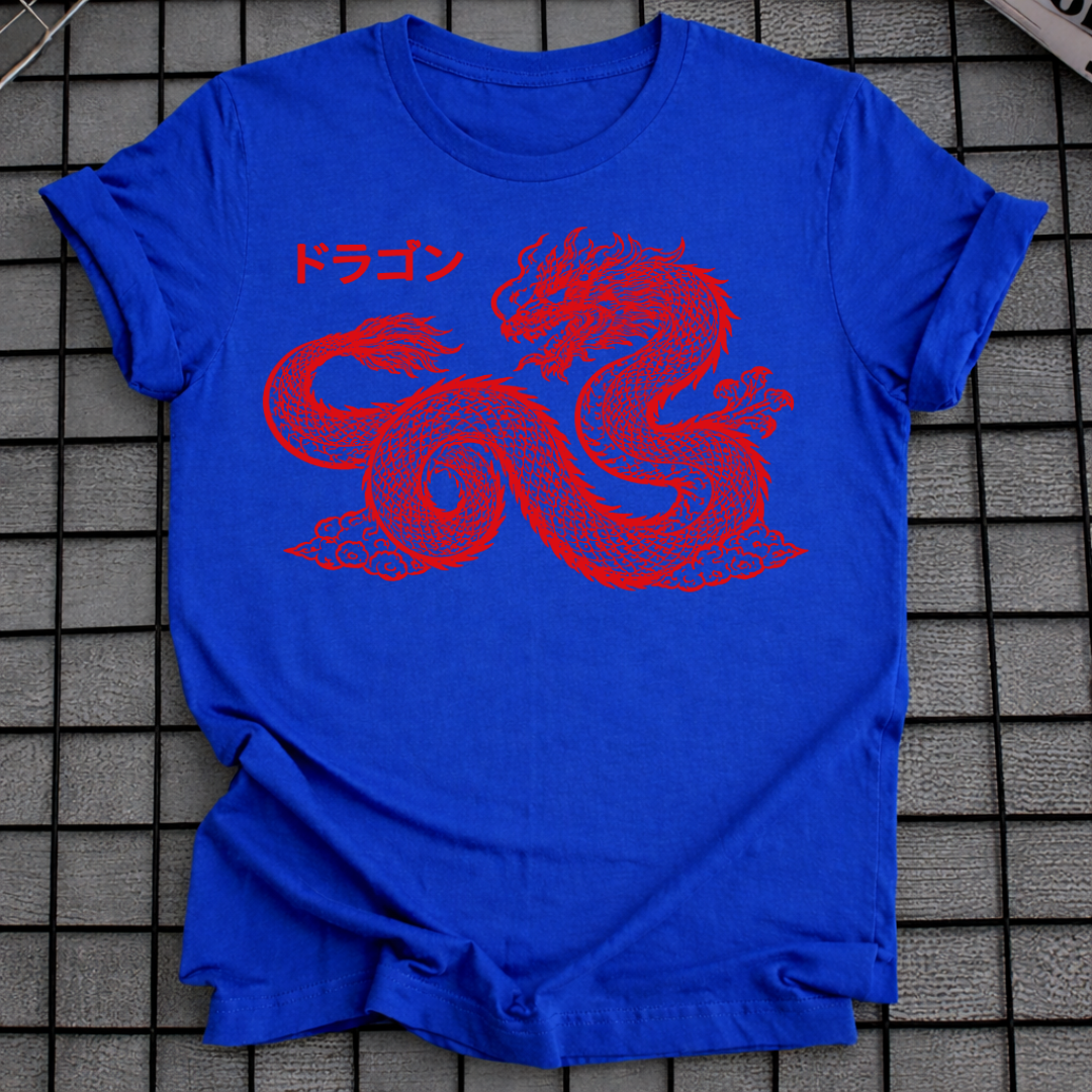 ROT JAPANISCHES DRACHEN T-SHIRT