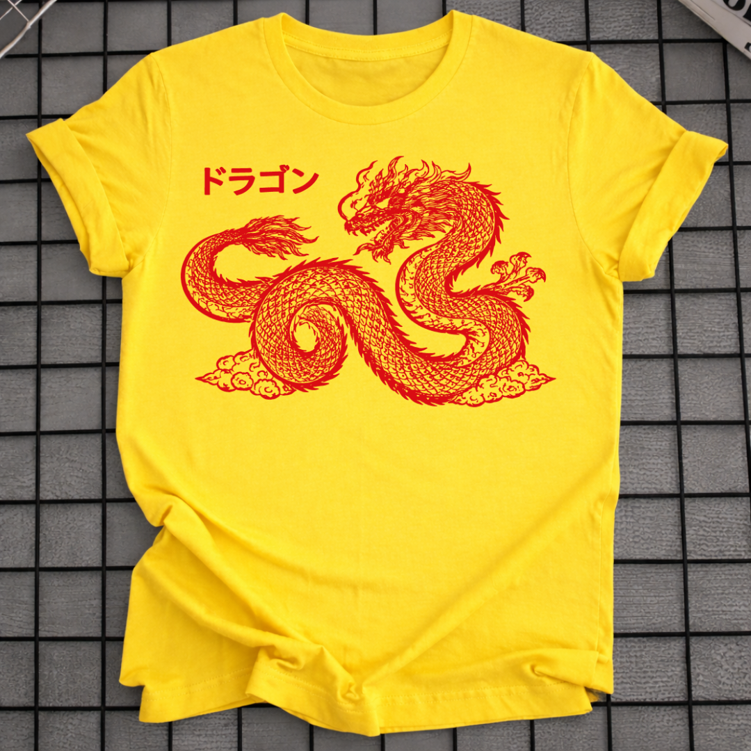 ROT JAPANISCHES DRACHEN T-SHIRT