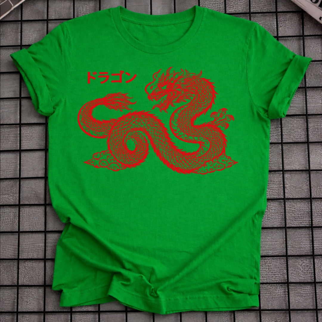 ROT JAPANISCHES DRACHEN T-SHIRT