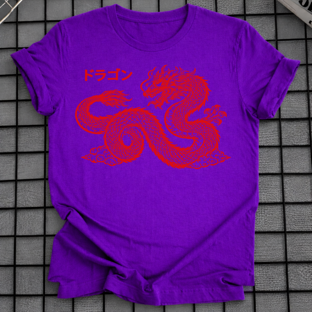 ROT JAPANISCHES DRACHEN T-SHIRT
