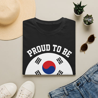 T-Shirt — Proud to Be Half Korean Flag Design