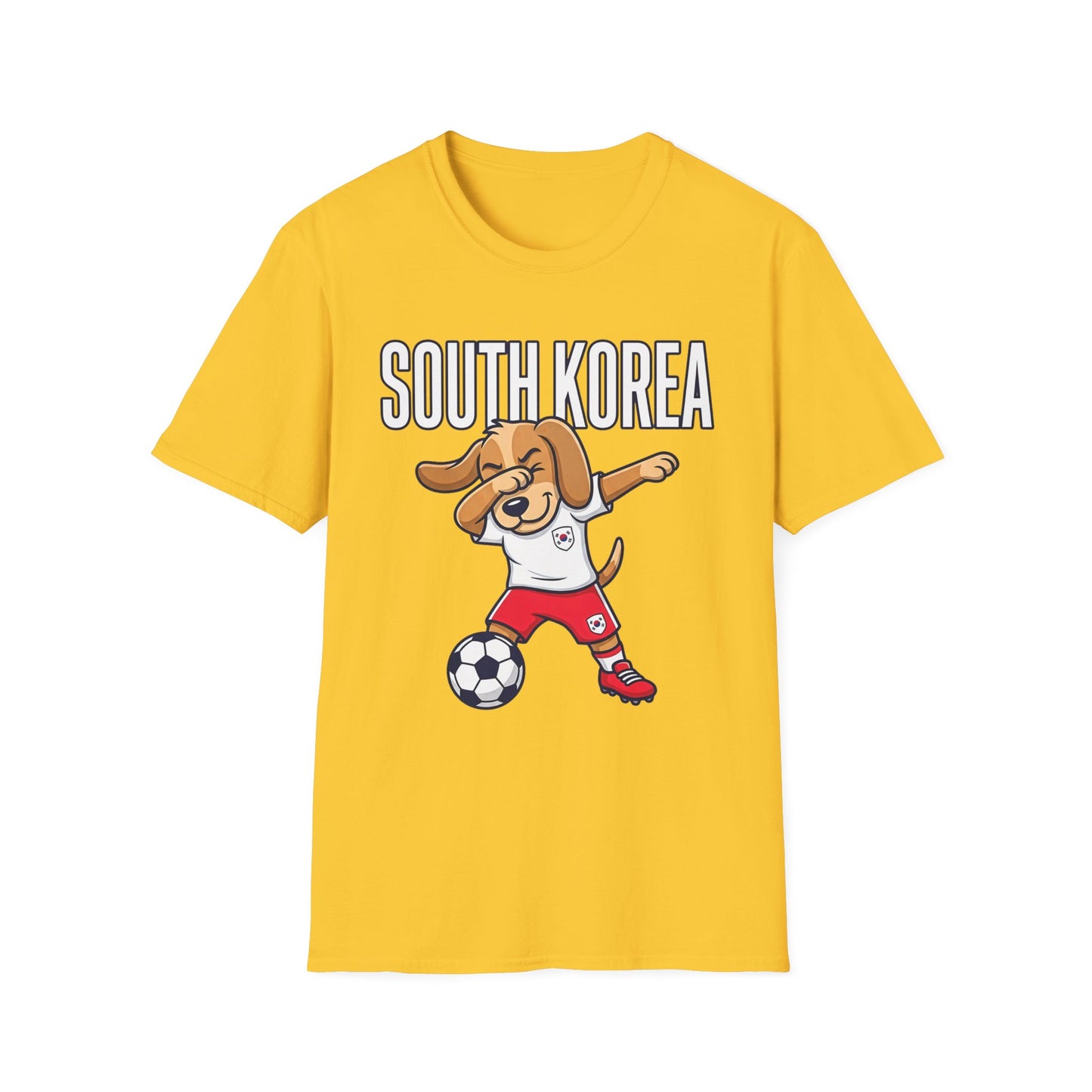 South Korea Dabbing Dog T-Shirt — Cute Soccer Fan Tee