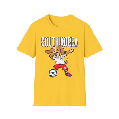 South Korea Dabbing Dog T-Shirt — Cute Soccer Fan Tee