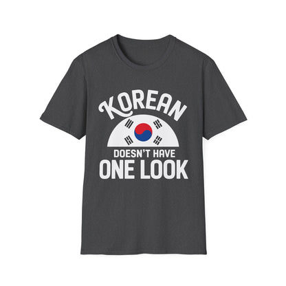 Korean Flag T‑Shirt — "Korean Doesn't Have One Look" Graphic Tee