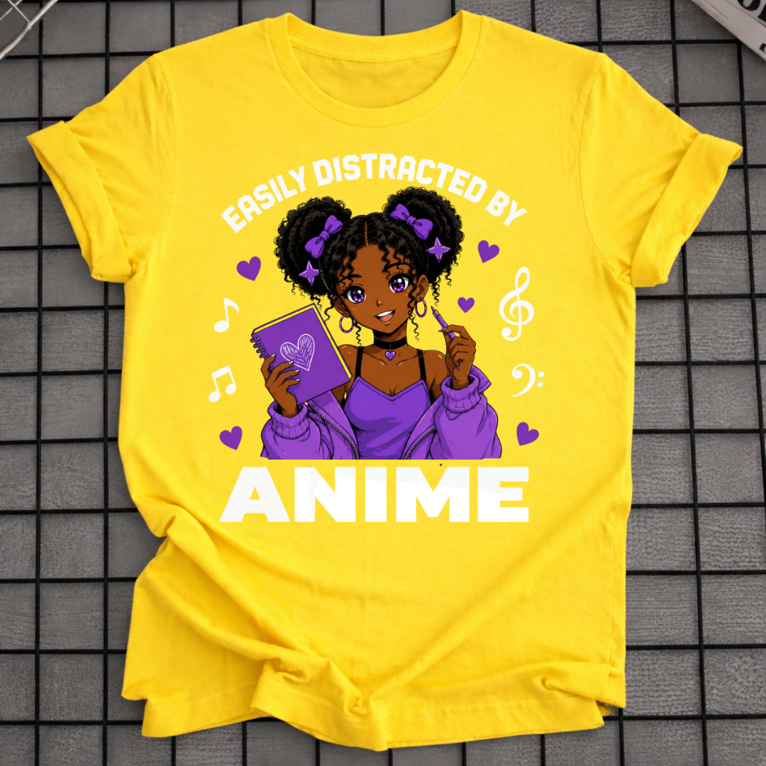 ABGELENKT DURCH ANIME-T-SHIRT