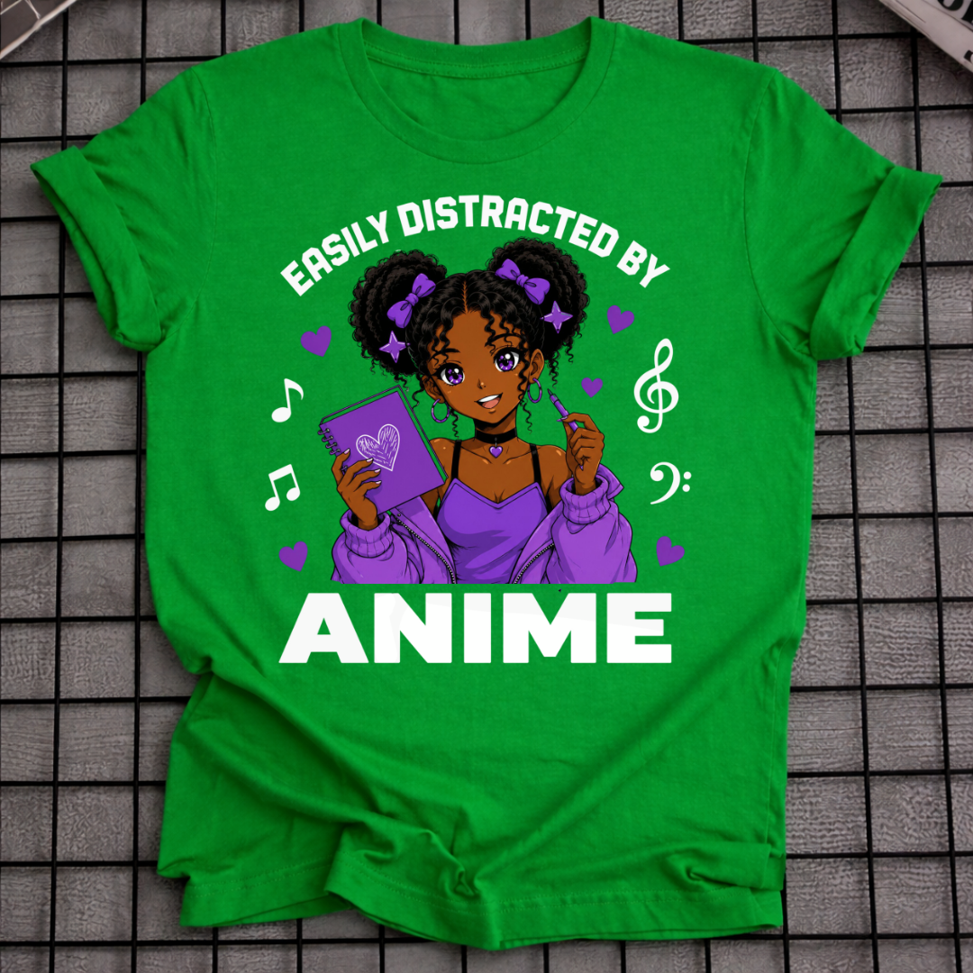 ABGELENKT DURCH ANIME-T-SHIRT
