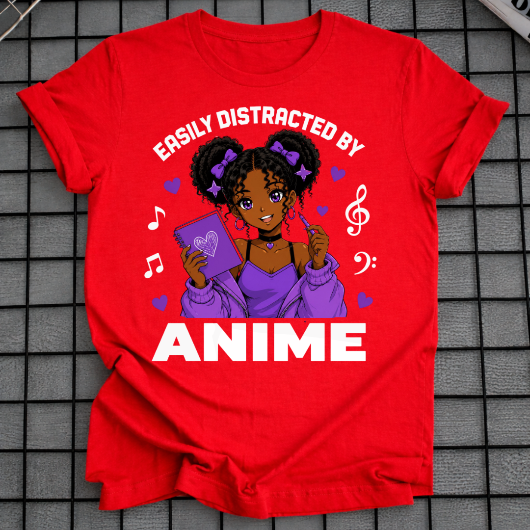 ABGELENKT DURCH ANIME-T-SHIRT