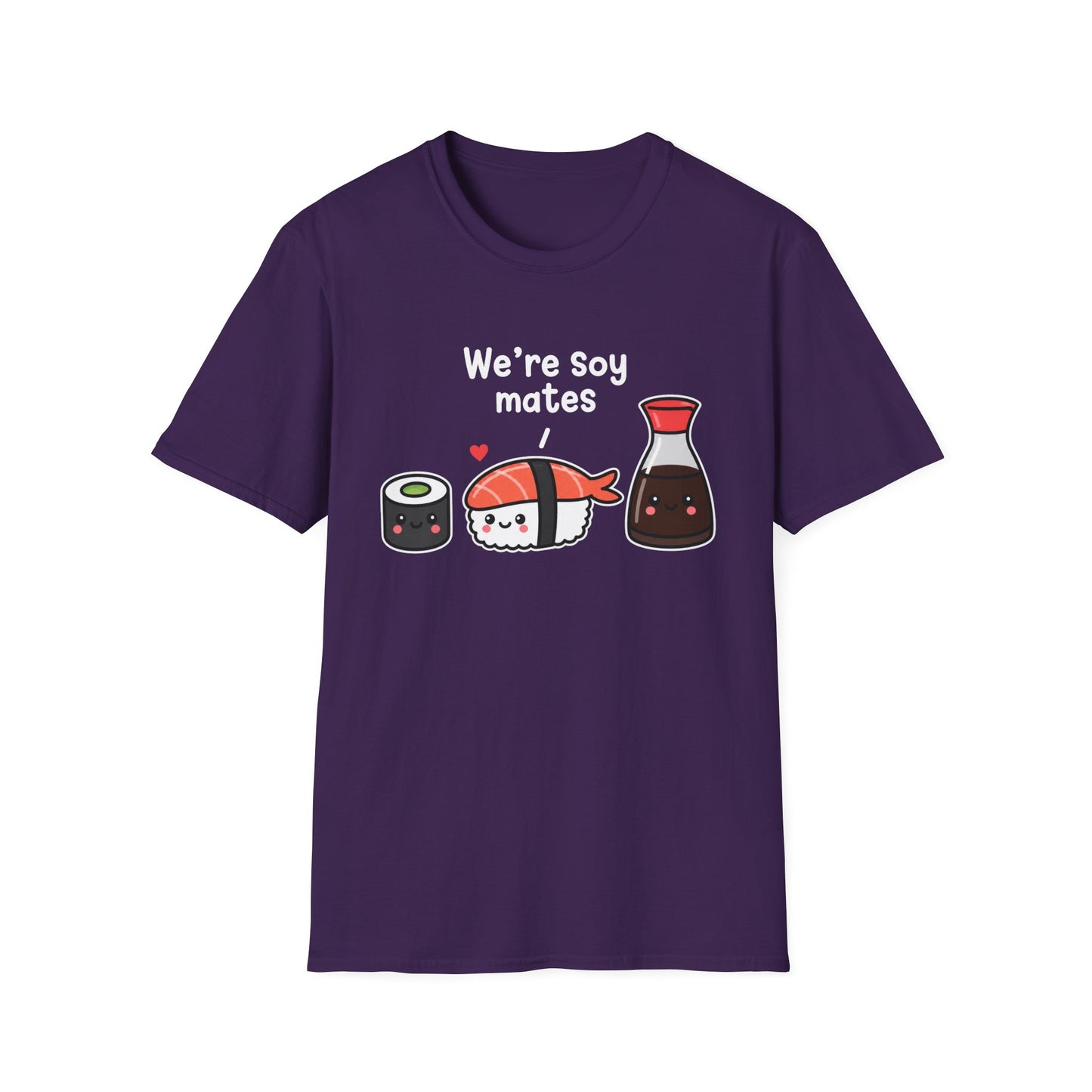 We're Soy Mates T-Shirt — Cute Kawaii Sushi & Soy Sauce Graphic