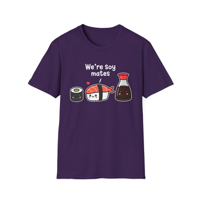We're Soy Mates T-Shirt — Cute Kawaii Sushi & Soy Sauce Graphic