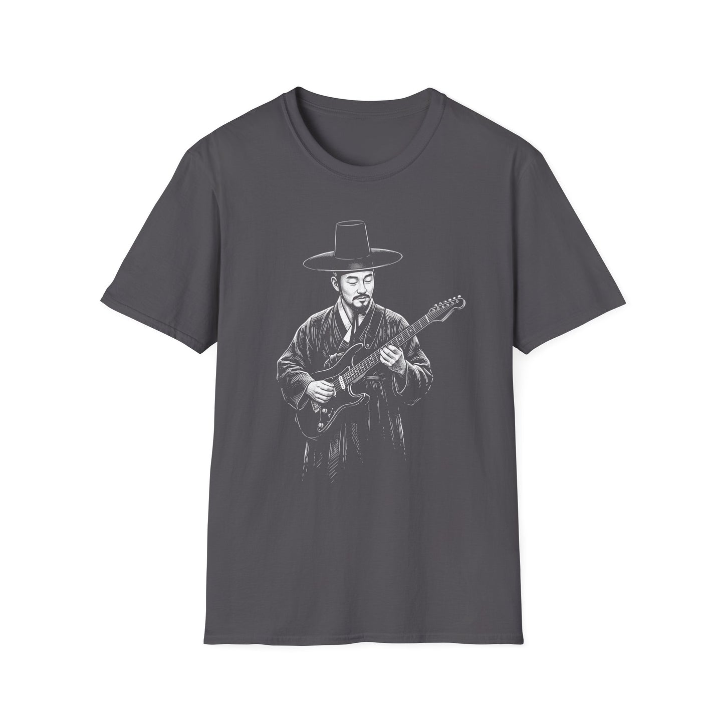Guitarist in Hanbok T-Shirt — Korean Musician Graphic Tee