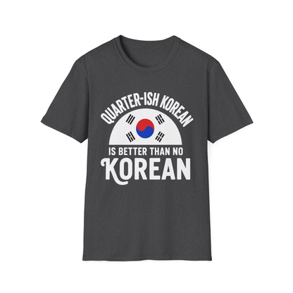 Quarter-Ish Korean T-Shirt — Half Korean Pride Tee with Taegeuk Flag