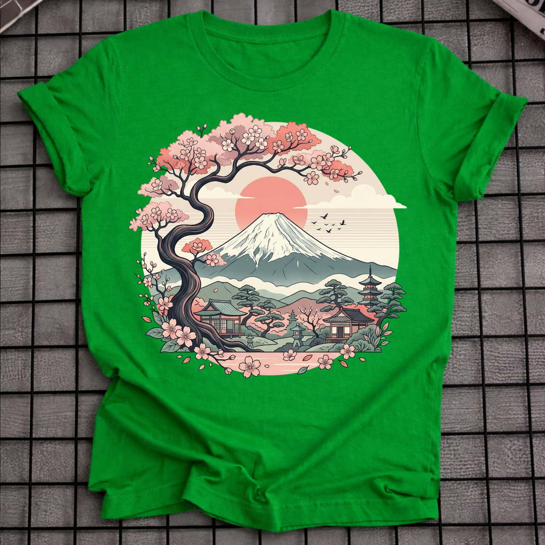 SAKURA MOUNT FUJI SUNSET T-SHIRT