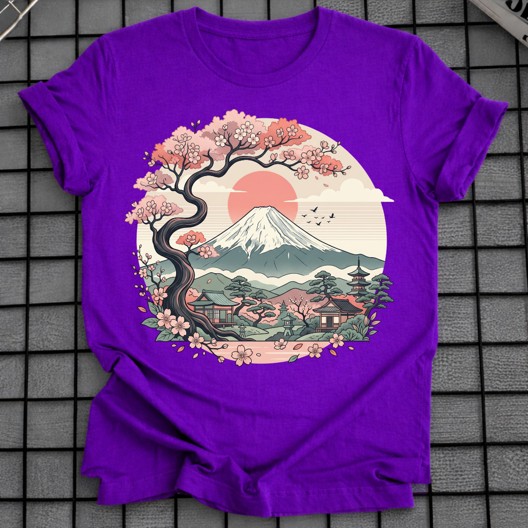 SAKURA MOUNT FUJI SUNSET T-SHIRT