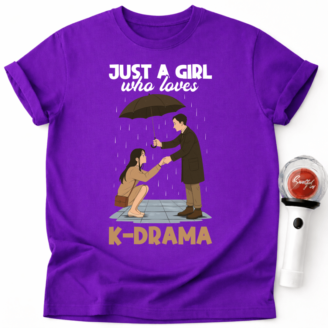 JUST A GIRL WHO LOVES K-DRAMA T-SHIRT