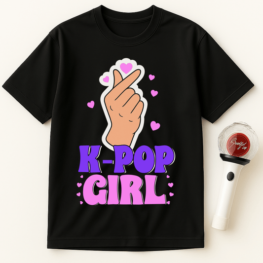 K-POP GIRL FINGER HEART UNISEX T-SHIRT
